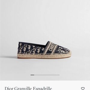 Dior Navy and Natural Granville Espadrille
